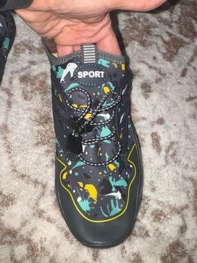 Camouflage Print Water Shoe with Toggle Laces - Multicolor